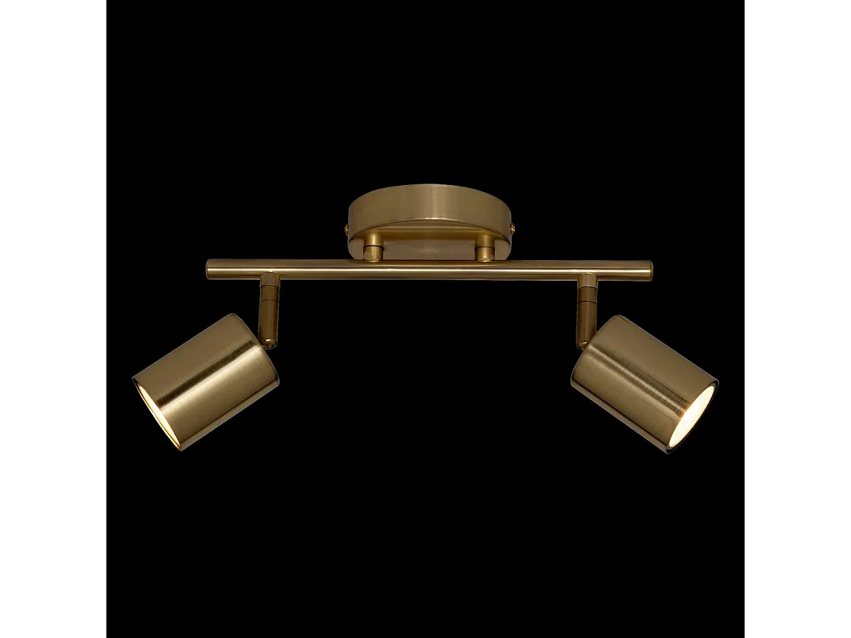 Applique Murale 2 Spots Orientables "Vico" 16cm Doré