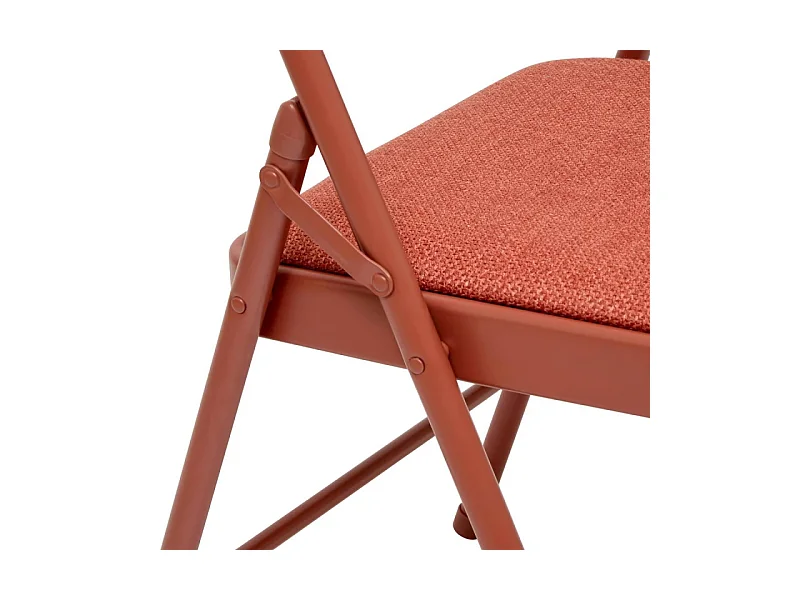 Chaise pliante Flexy + métal et tissu terracotta 5five