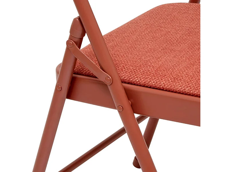 Chaise pliante Flexy + métal et tissu terracotta 5five