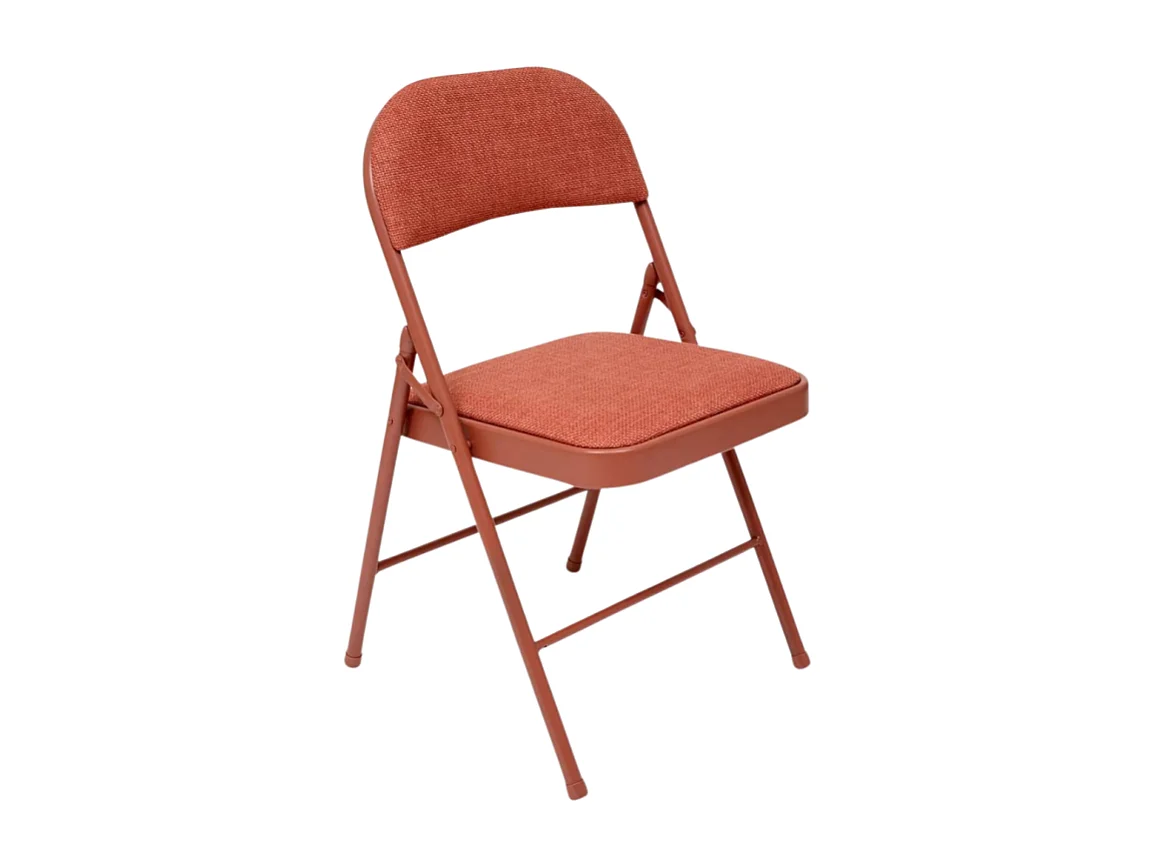 Chaise pliante Flexy + métal et tissu terracotta 5five