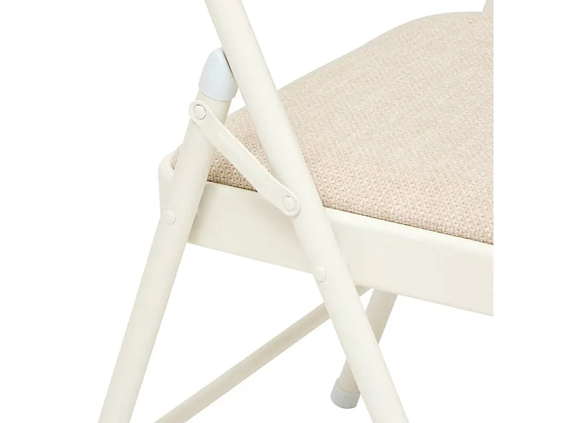 Chaise pliante Flexy + métal et tissu beige 5five