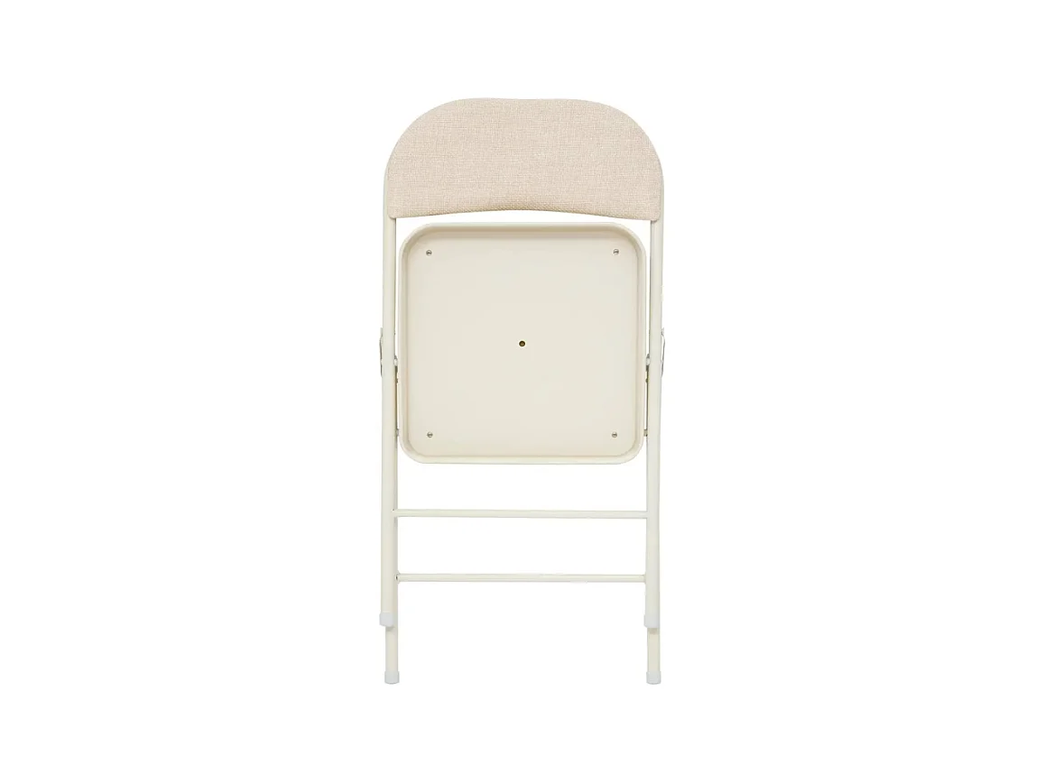 Chaise pliante Flexy + métal et tissu beige 5five