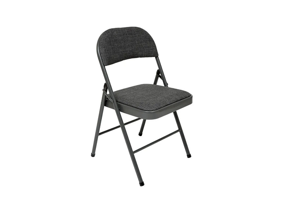 Chaise pliante Flexy + métal et tissu gris 5five