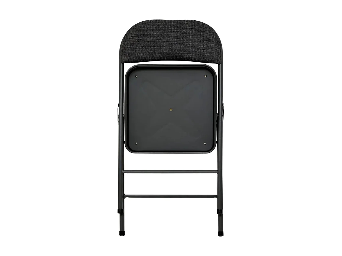 Chaise pliante Flexy + métal et tissu gris 5five