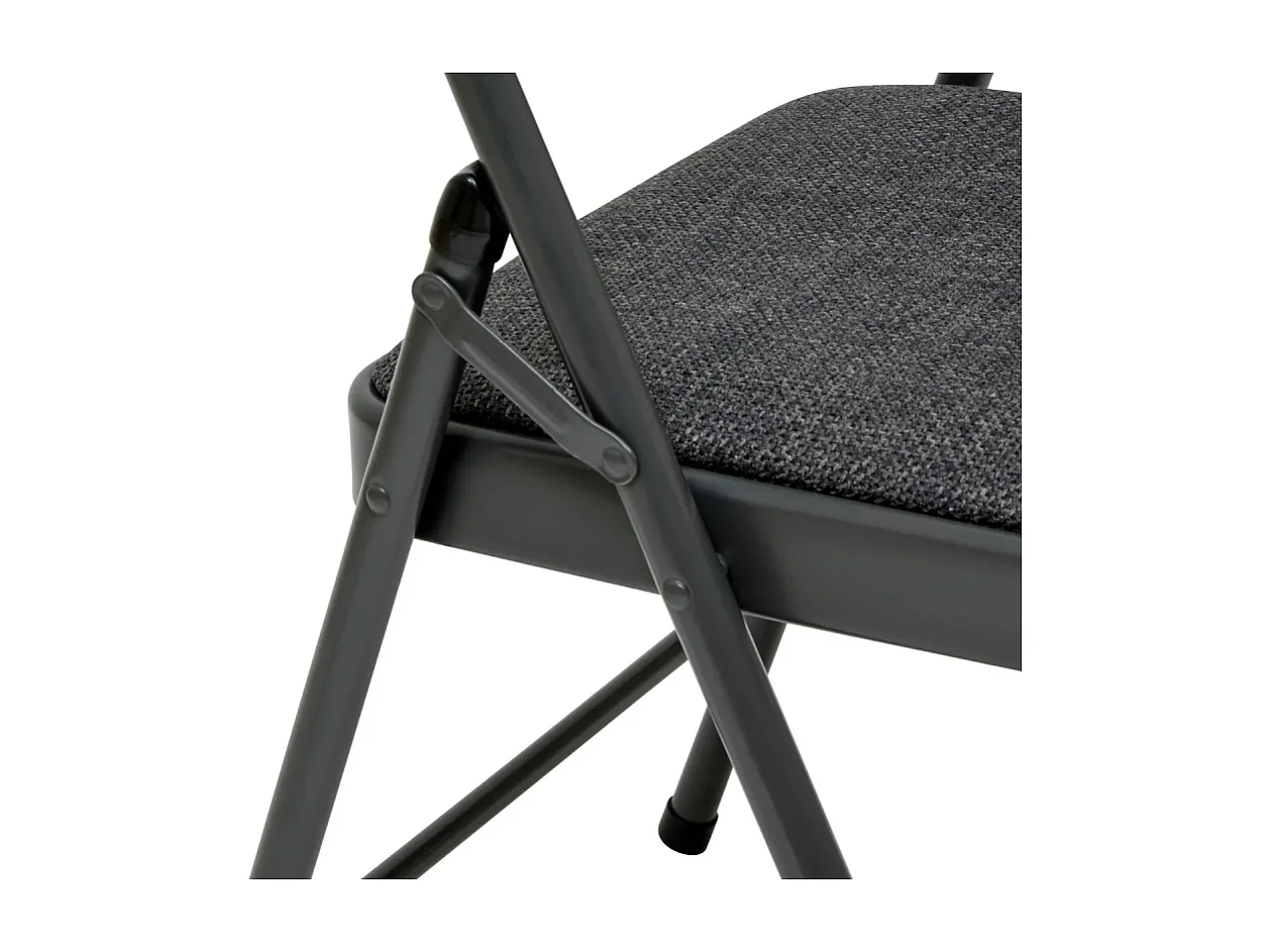 Chaise pliante Flexy + métal et tissu gris 5five