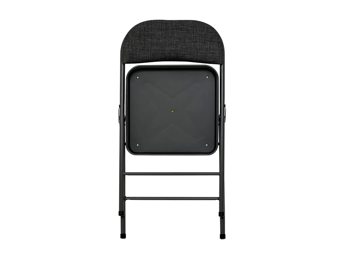 Chaise pliante Flexy + métal et tissu gris 5five