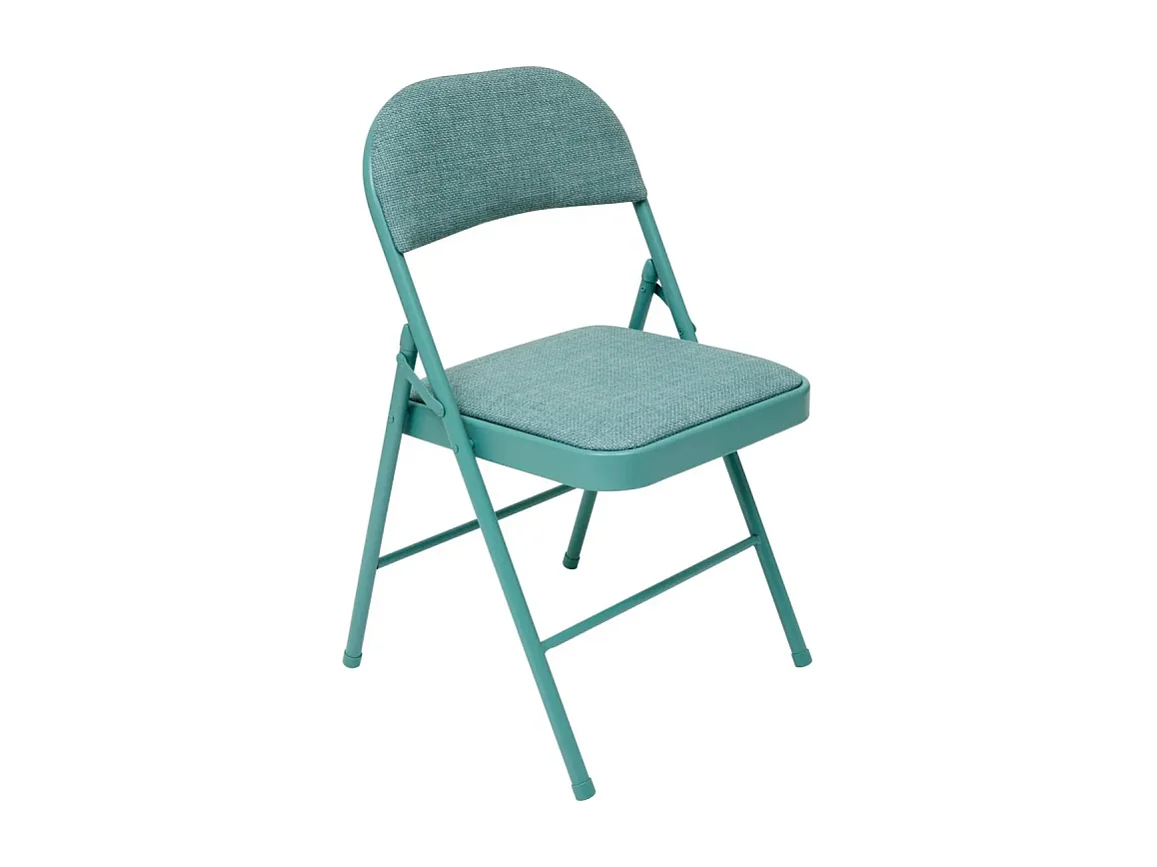 Chaise pliante Flexy + métal et tissu vert 5five