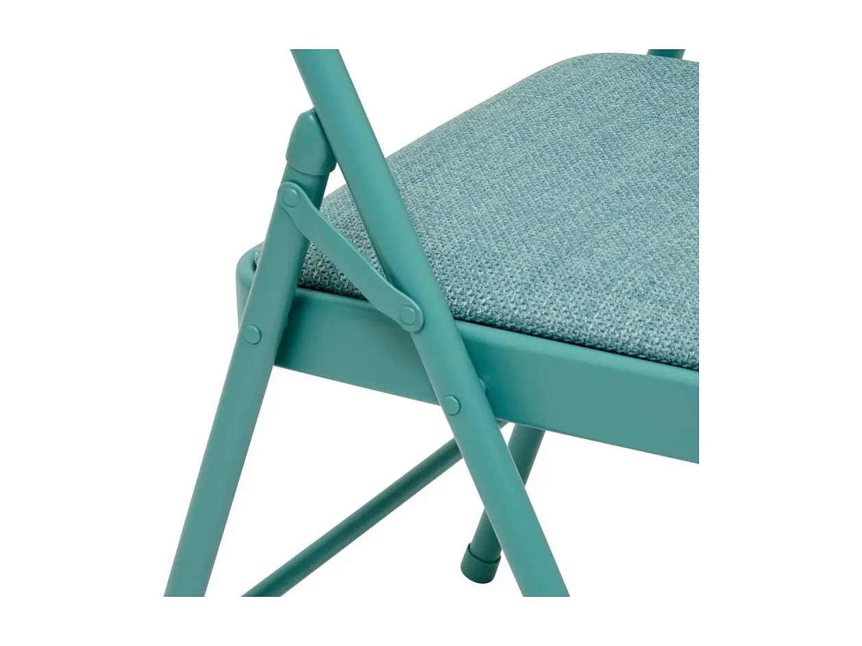 Chaise pliante Flexy + métal et tissu vert 5five