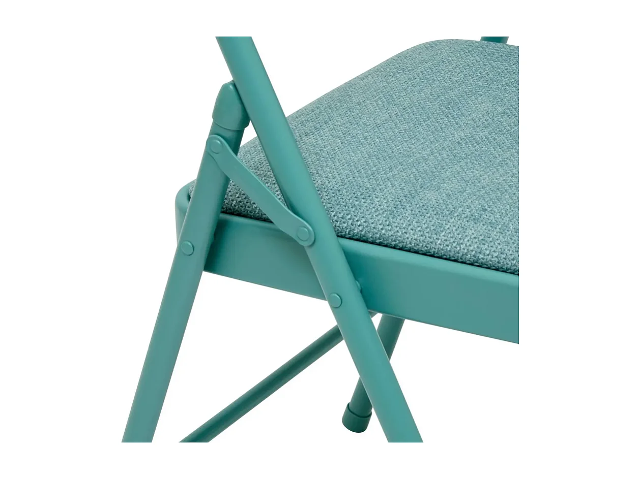 Chaise pliante Flexy + métal et tissu vert 5five