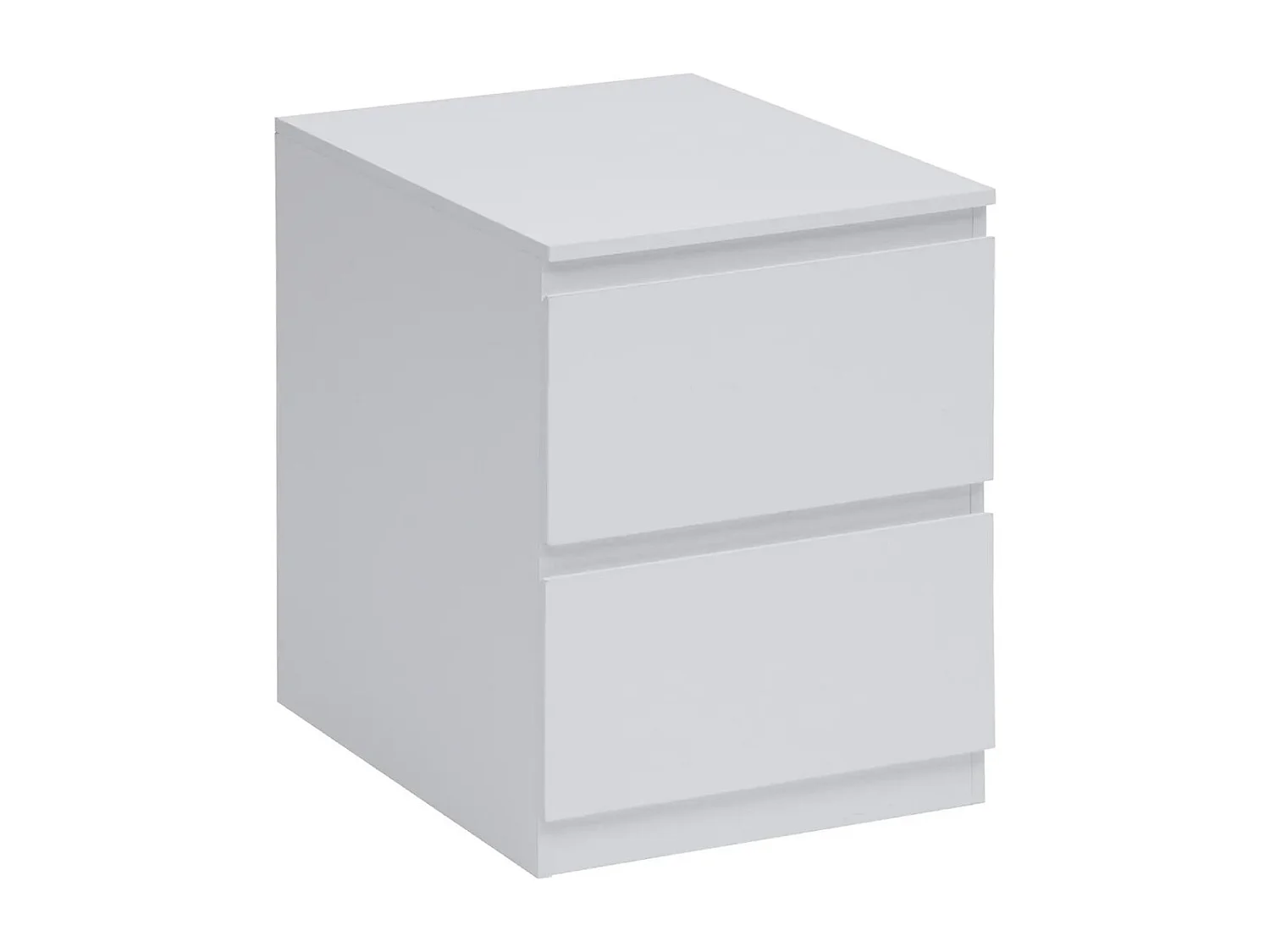 Table de Chevet 2 Tiroirs Design "Dolo" 50cm Blanc