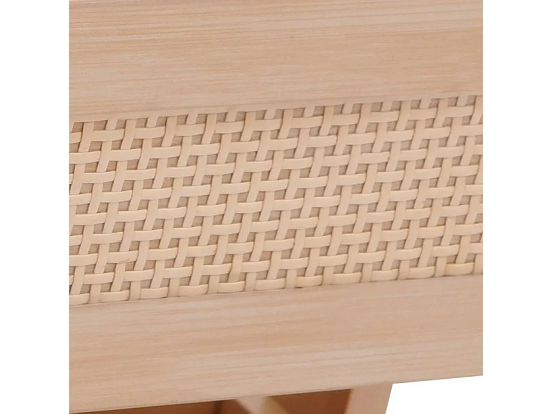 Étagère Salle de Bain 3 Niveaux "Cane" 80cm Naturel