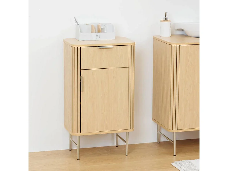 Meuble Bas Salle de Bain "Liora" 80cm Naturel