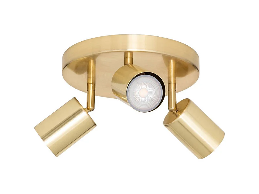 Plafonnier 3 lampes Vico métal doré Atmosphera