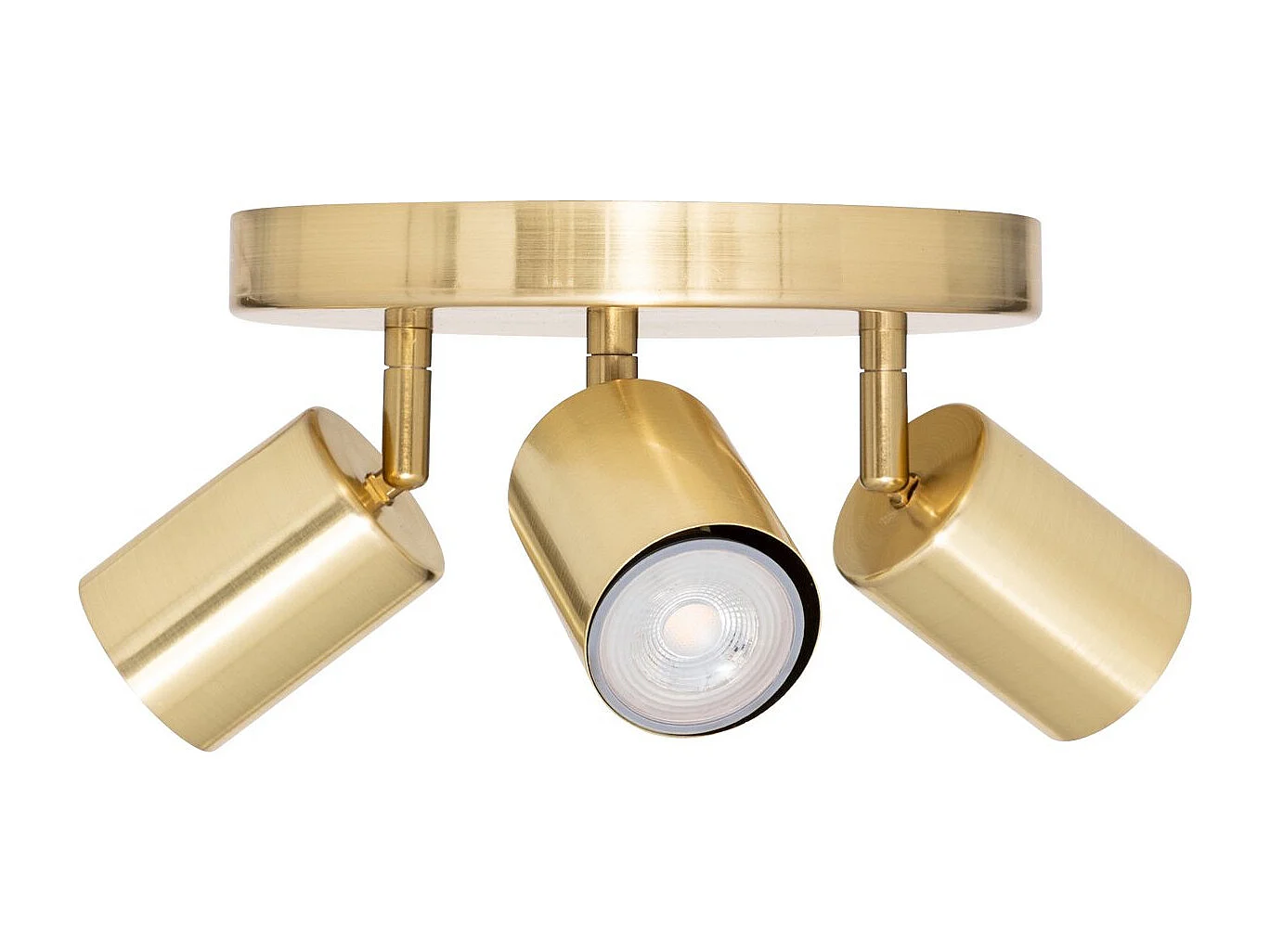 Plafonnier 3 Spots Orientables "Vico" 20cm Doré