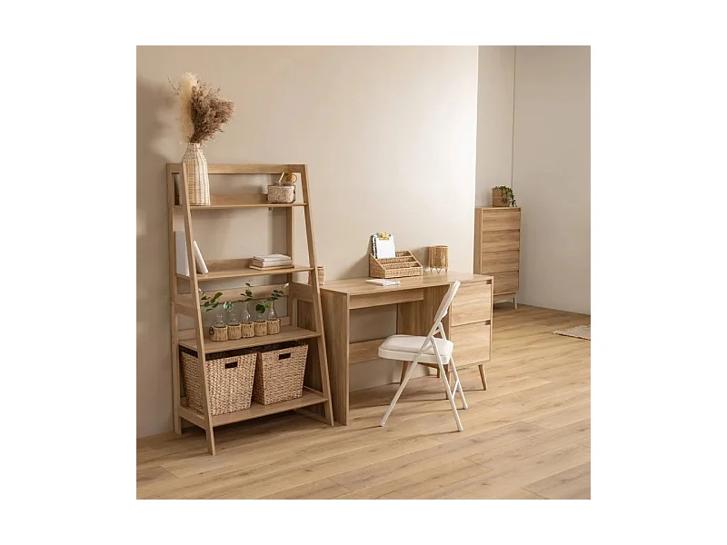 Bureau 2 Tiroirs "Abana" 120cm Naturel
