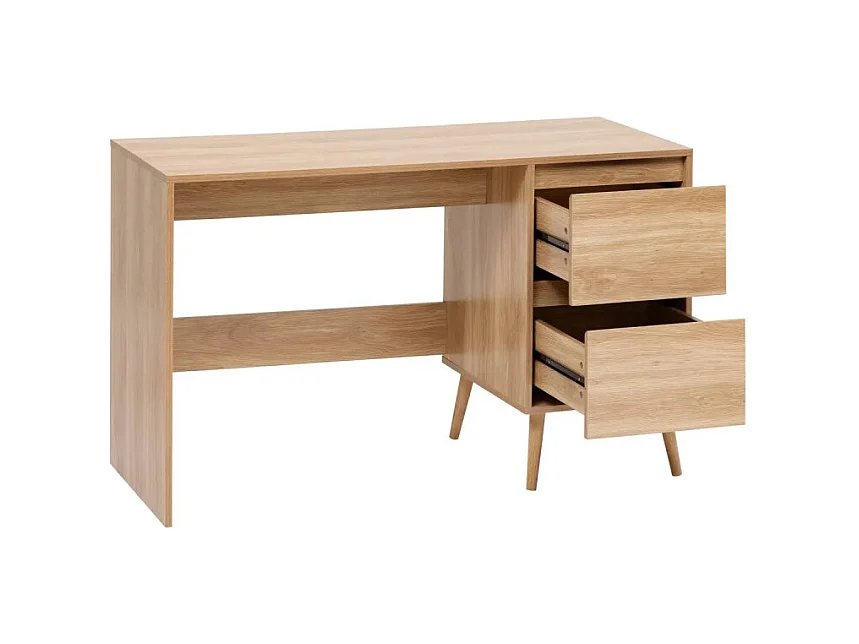 Bureau 2 Tiroirs "Abana" 120cm Naturel