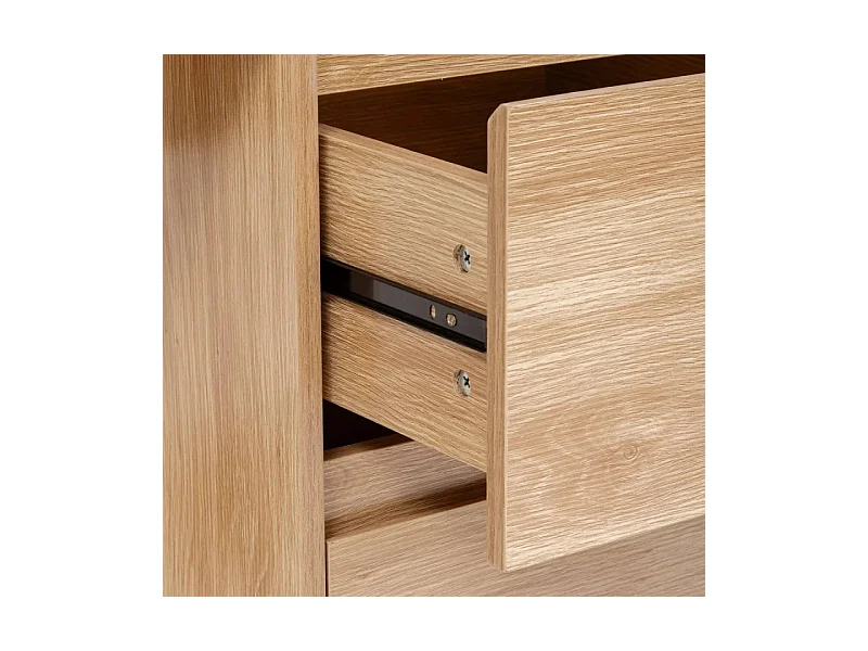 Bureau 2 Tiroirs "Abana" 120cm Naturel