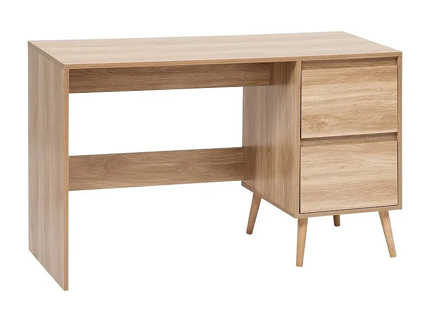 Bureau 2 Tiroirs "Abana" 120cm Naturel