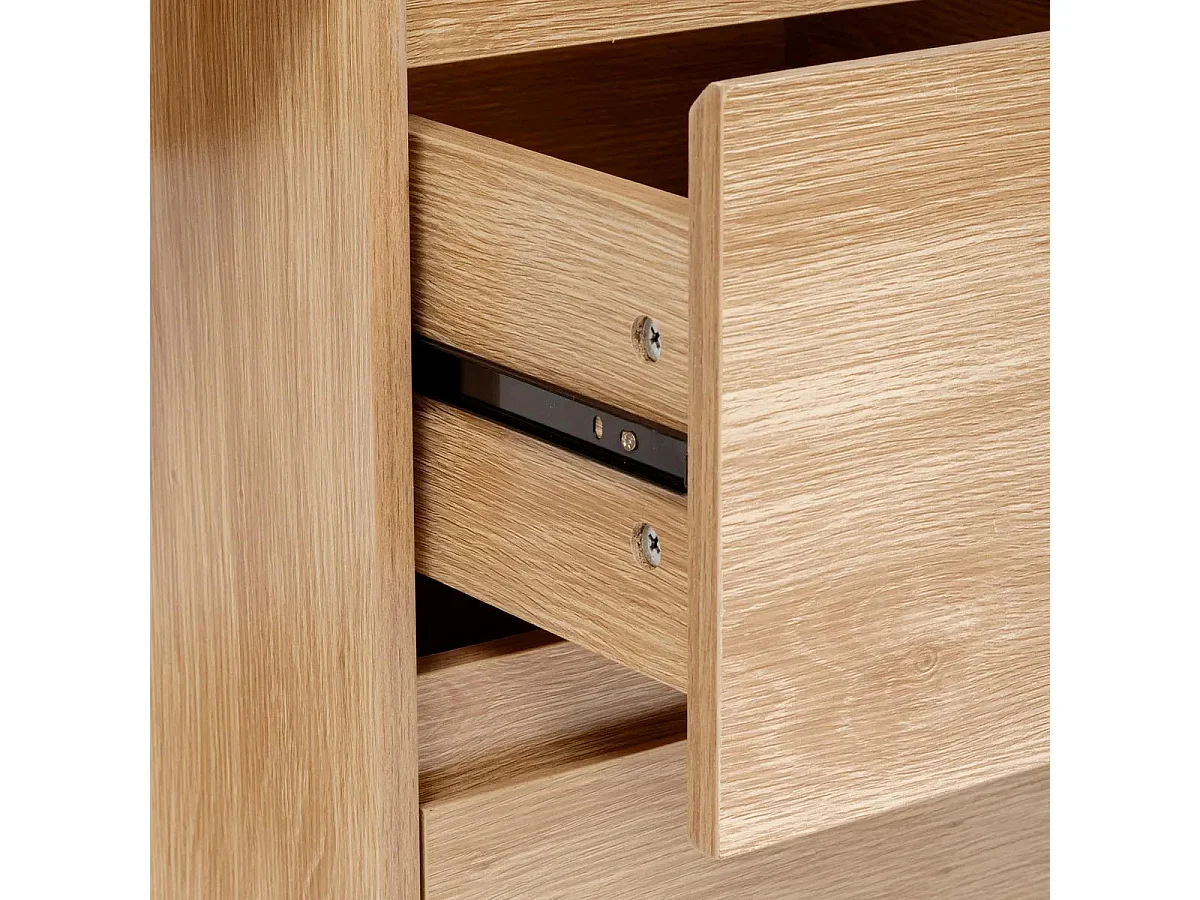 Bureau 2 Tiroirs "Abana" 120cm Naturel