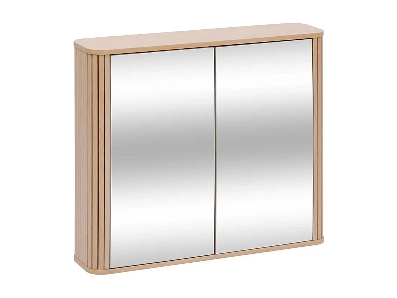 Meuble Haut Double Miroir "Liora" 80cm Naturel