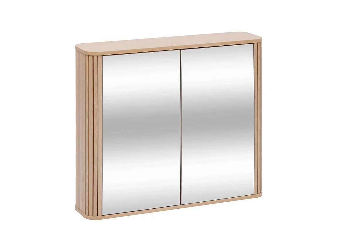 Meuble Haut Double Miroir "Liora" 80cm Naturel