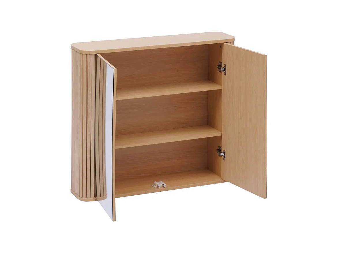 Meuble Haut Double Miroir "Liora" 80cm Naturel