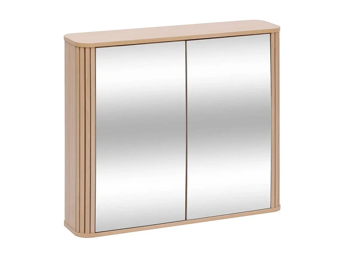 Meuble Haut Double Miroir "Liora" 80cm Naturel