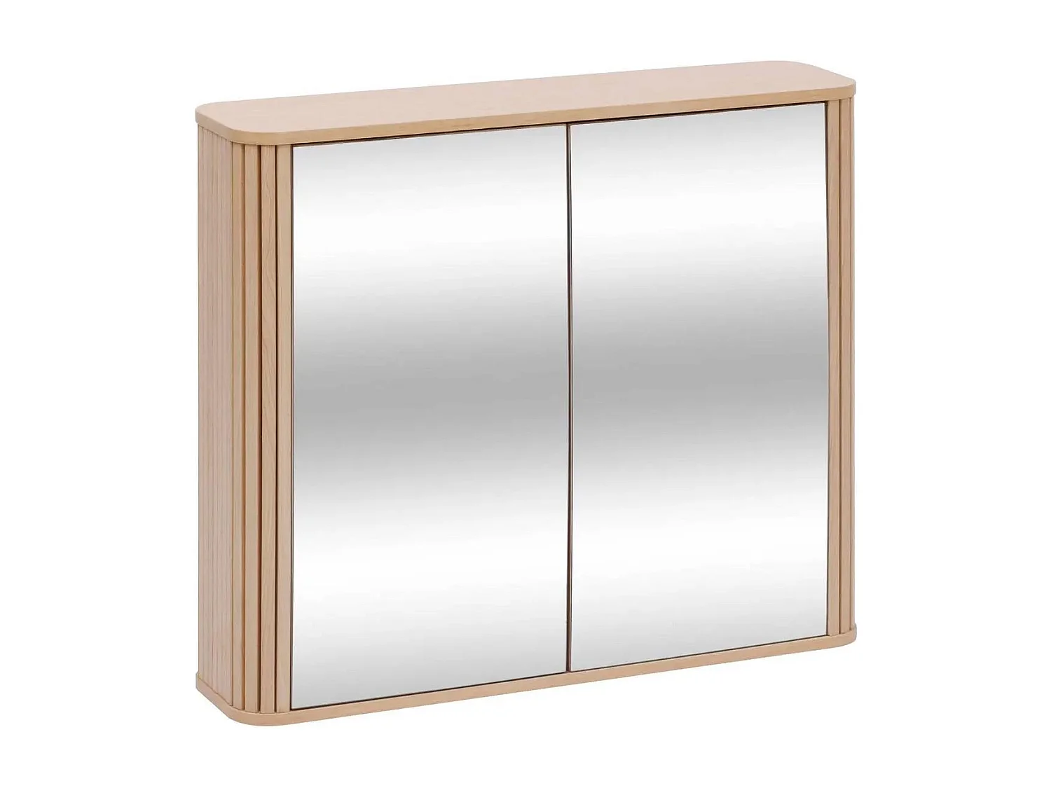 Meuble Haut Double Miroir "Liora" 80cm Naturel