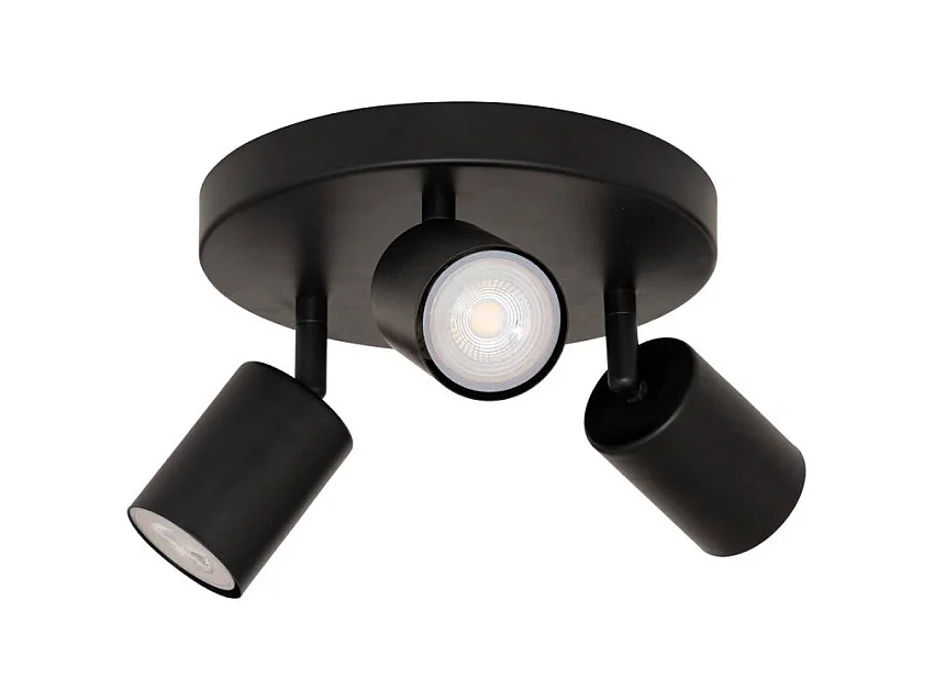 Plafonnier 3 lampes Vico métal noir Atmosphera