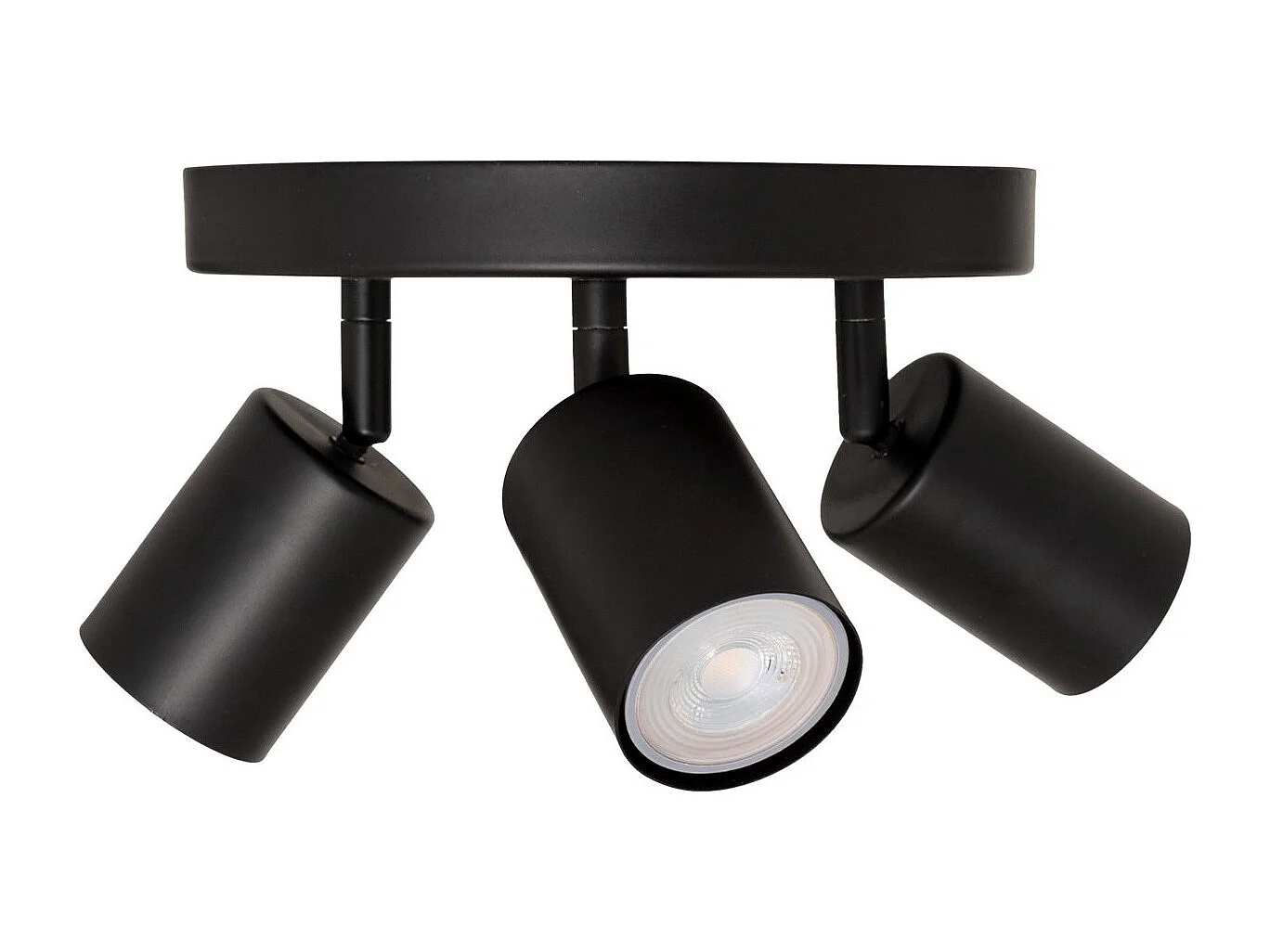 Plafonnier 3 Spots Orientables "Vico" 20cm Noir