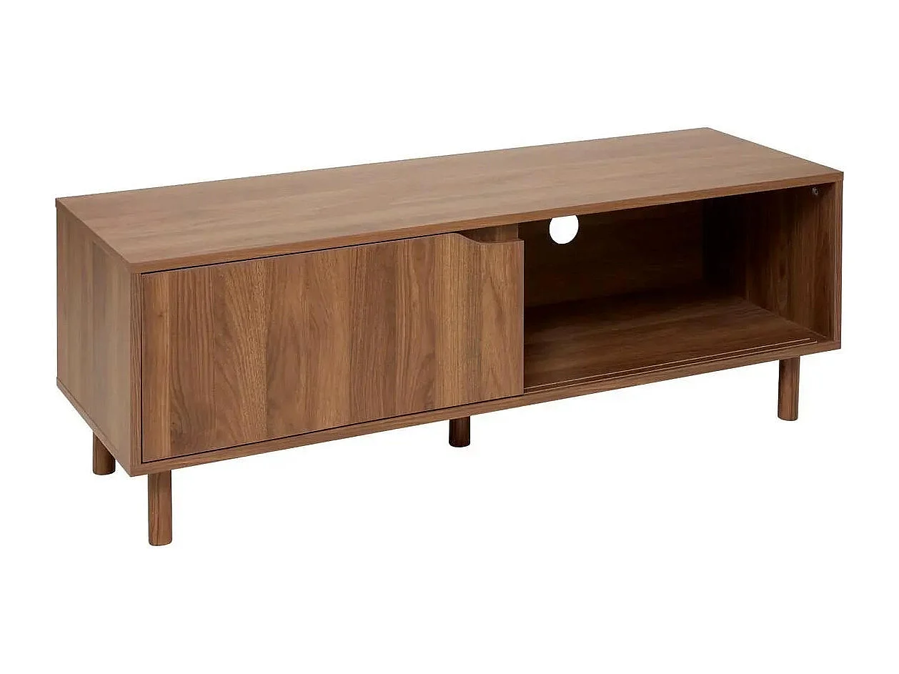 Meuble TV 2 Portes "Slidy" 120cm Marron