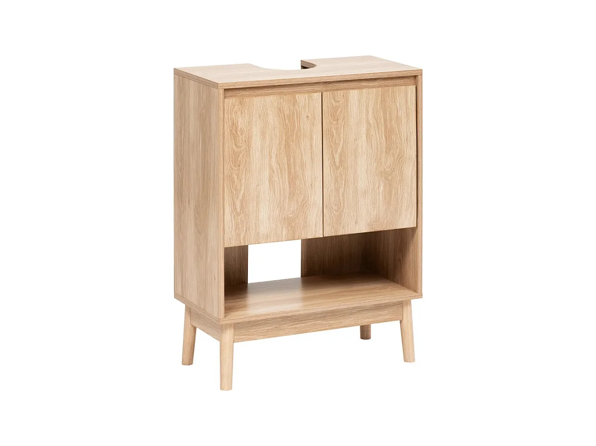 Meuble sous lavabo 2 portes Abana naturel 5five
