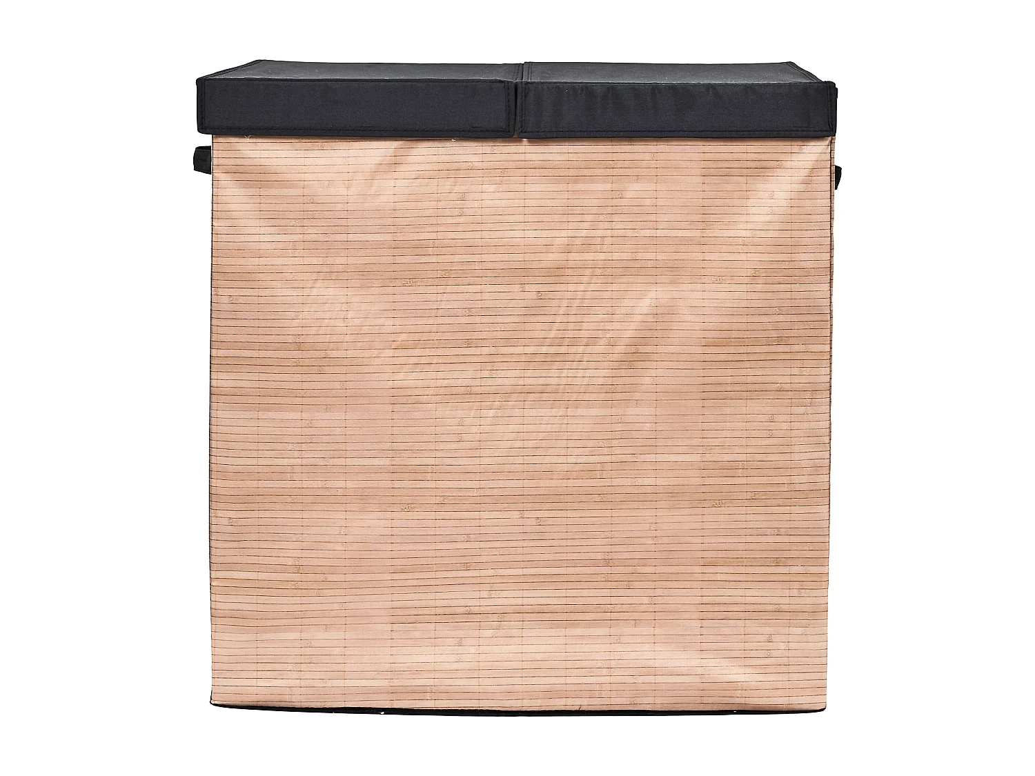 Panier A Linge Double 58x35x58cm Marron