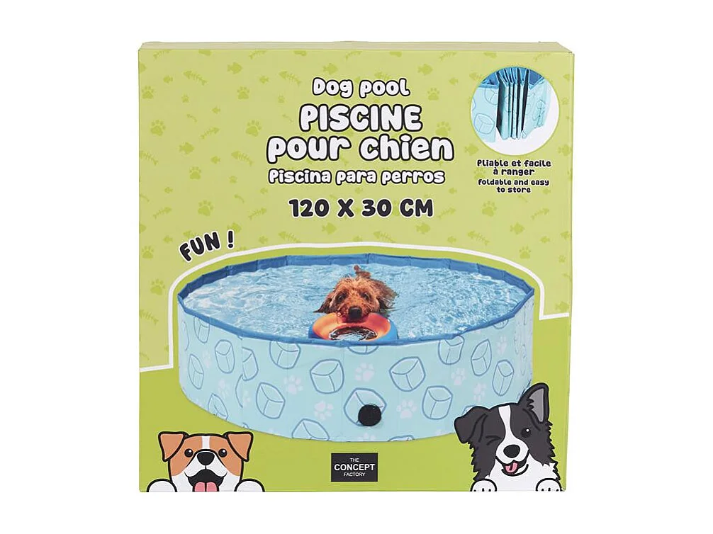 Piscine Pour Chien 120cm, Bleu