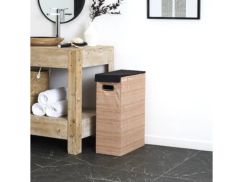 Panier A Linge 22x40x60cm Marron