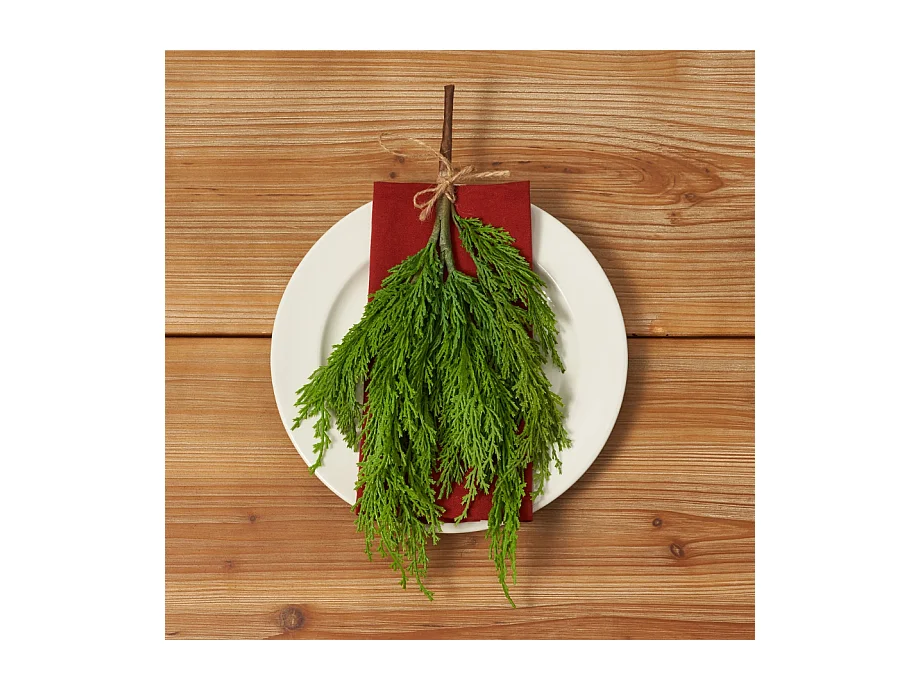 Branche de cyprès artificielle verte « Bosko » en PE avec effet Real Touch, 70 cm