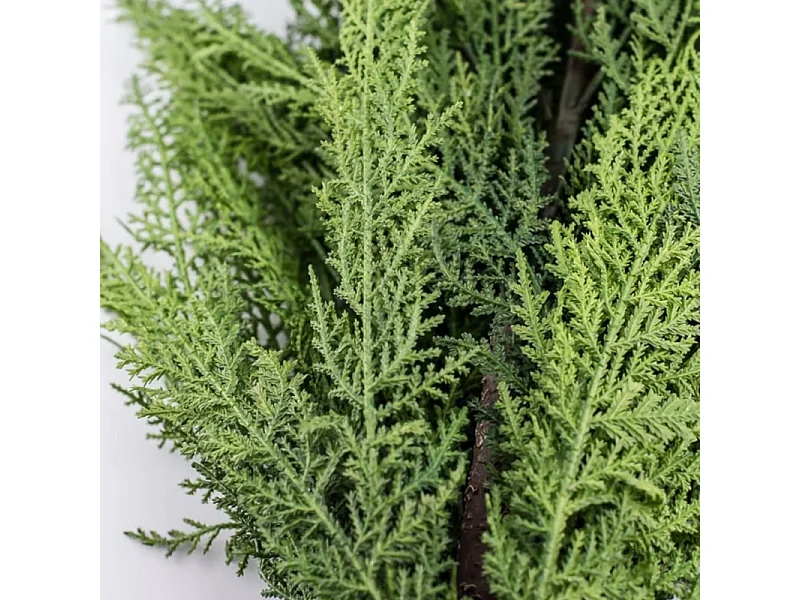 Ramo artificial de cipreste verde "Bosko" em PE com efeito Real Touch, 70 cm