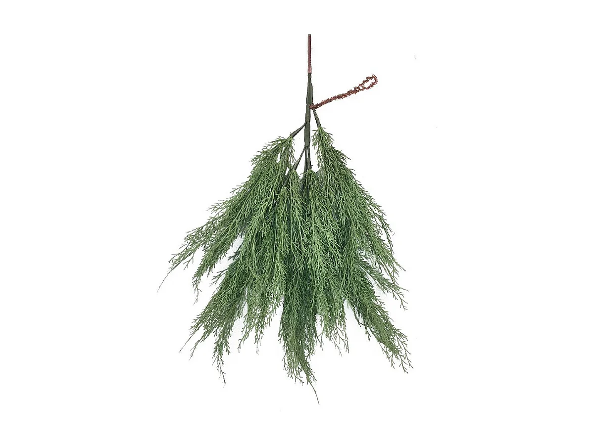 Künstlicher grüner Zypressenzweig "Bosko" aus PE mit Real Touch Effekt, 70 cm