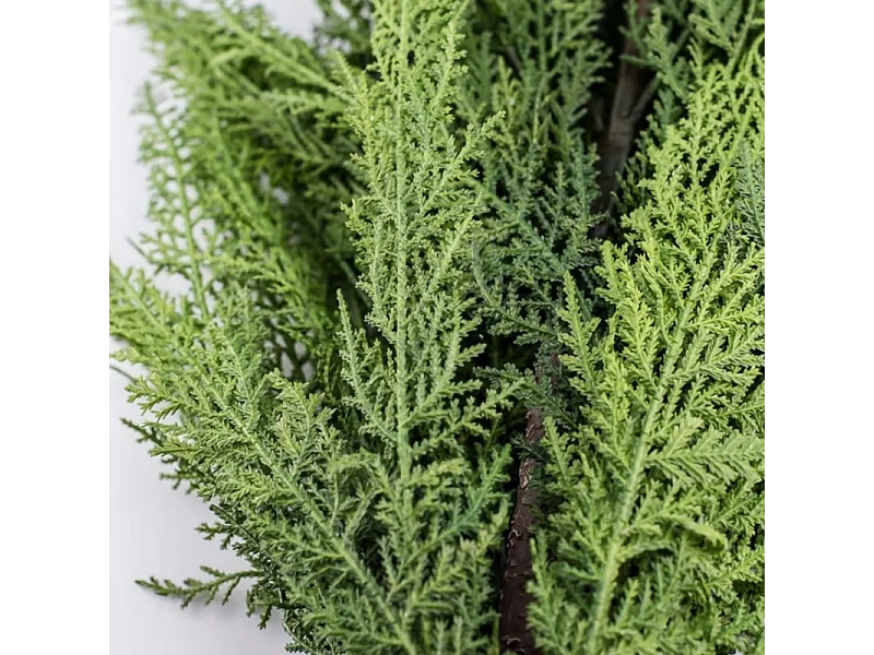 Künstlicher grüner Zypressenzweig "Bosko" aus PE mit Real Touch Effekt, 70 cm