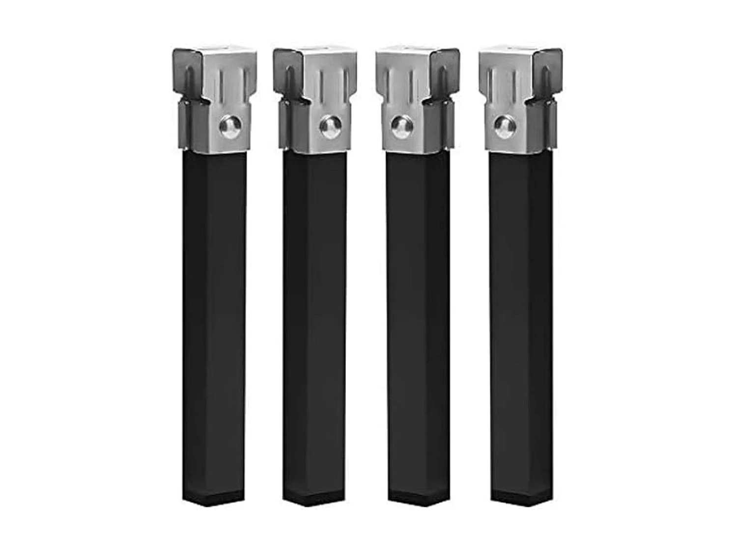 Pack 4 Patas Cuadradas 30 cm Metálicas con Abrazadera para Somier 30x30 mm