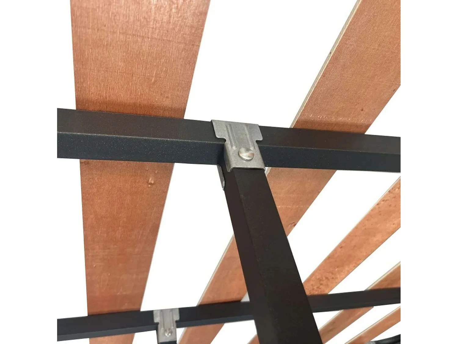 Pacote com 6 pernas quadradas de metal de 30 cm com grampo para base de cama tubular de 30x30 mm