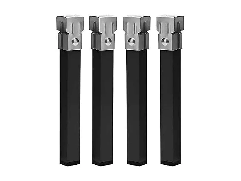 Pacote com 4 pernas quadradas de metal de 50 cm com grampo de base de cama de 30x30 mm