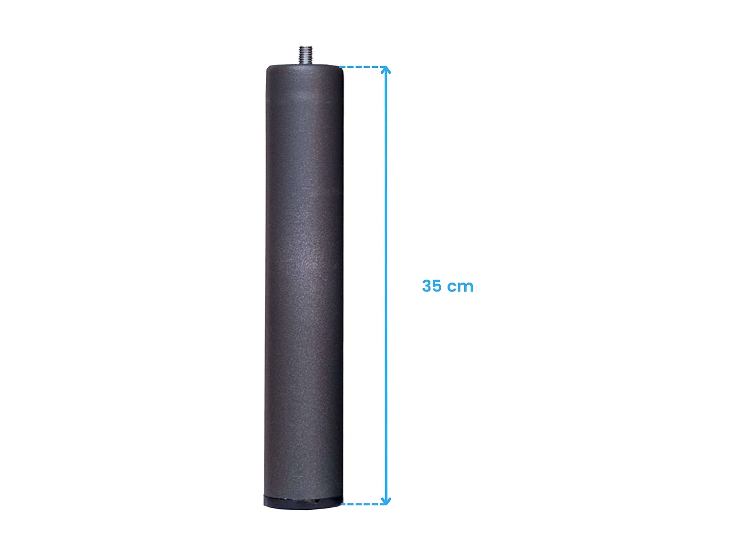 Pack 4 Patas 35 cm para somier/Base tapizada cilíndricas Metal