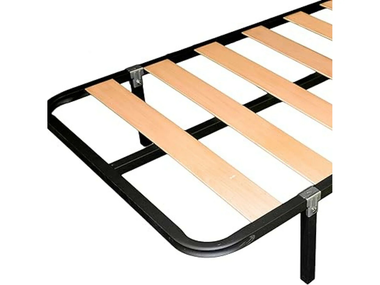 Pack 4 Patas Cuadradas 35cm Metálicas con Abrazadera para Somier 30x30mm