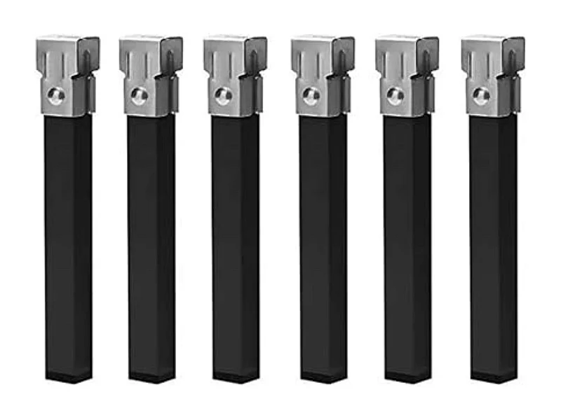 Pacote com 6 pernas metálicas quadradas 25 cm base de cama tubo de fixação 30x30 mm