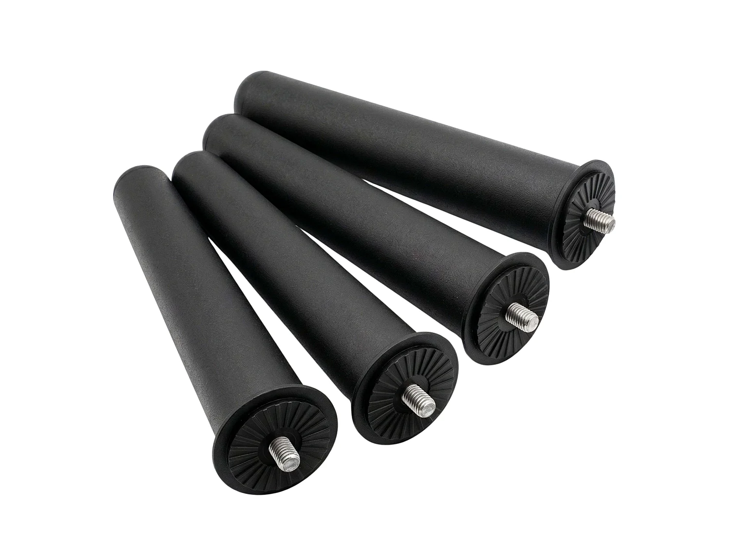 Pacote com 4 pernas cilíndricas de metal de 25 cm para base de cama/base estofada