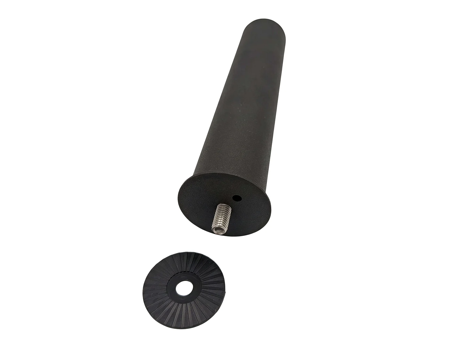 Pacote com 4 pernas cilíndricas de metal de 25 cm para base de cama/base estofada