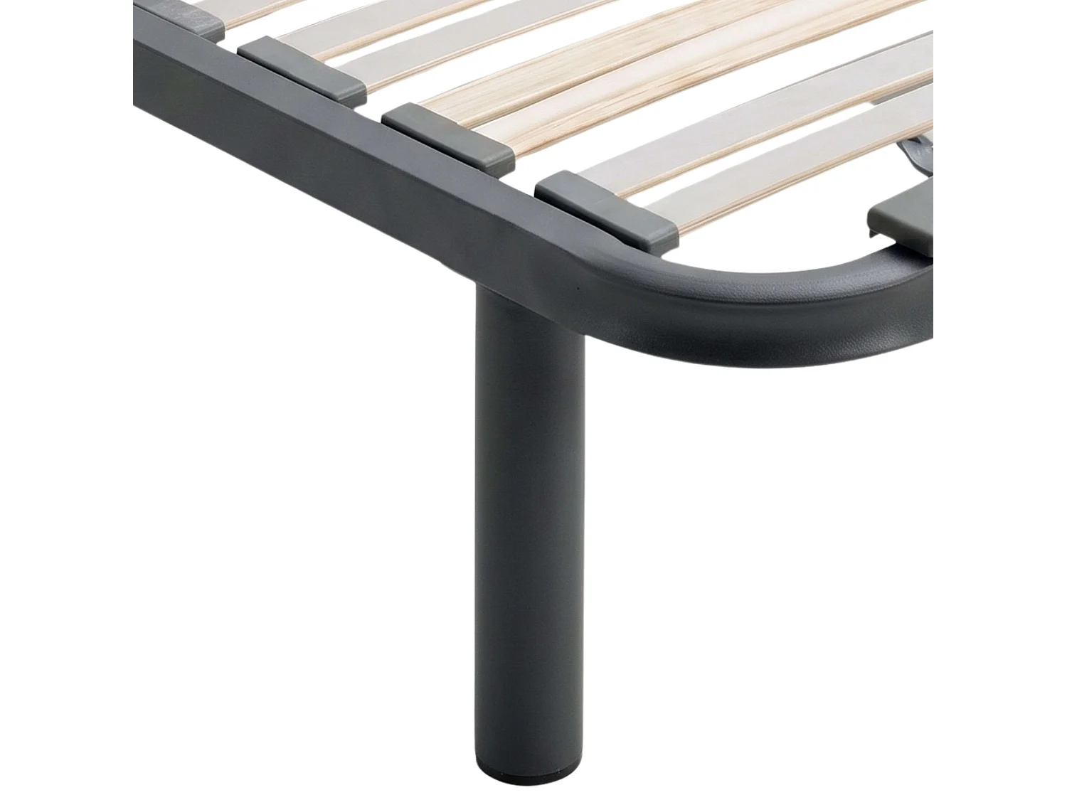 Pacote com 4 pernas cilíndricas de metal de 25 cm para base de cama/base estofada