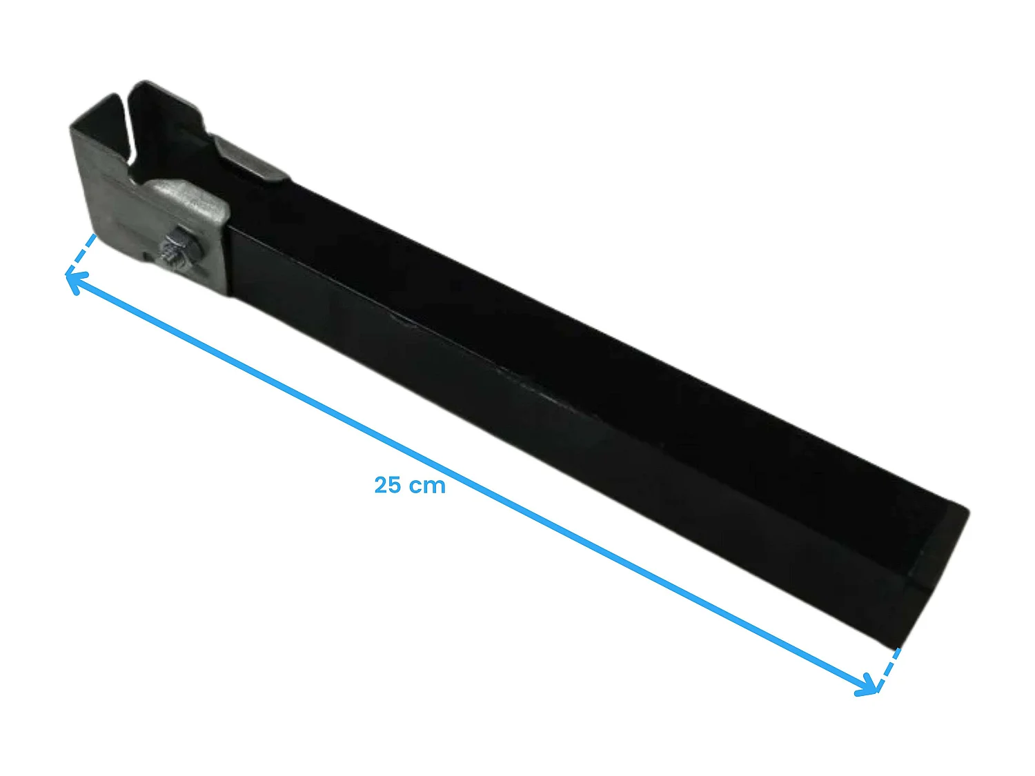 Pacote com 4 pernas quadradas de metal de 25 cm com grampo para base de cama tubo 30x30 mm