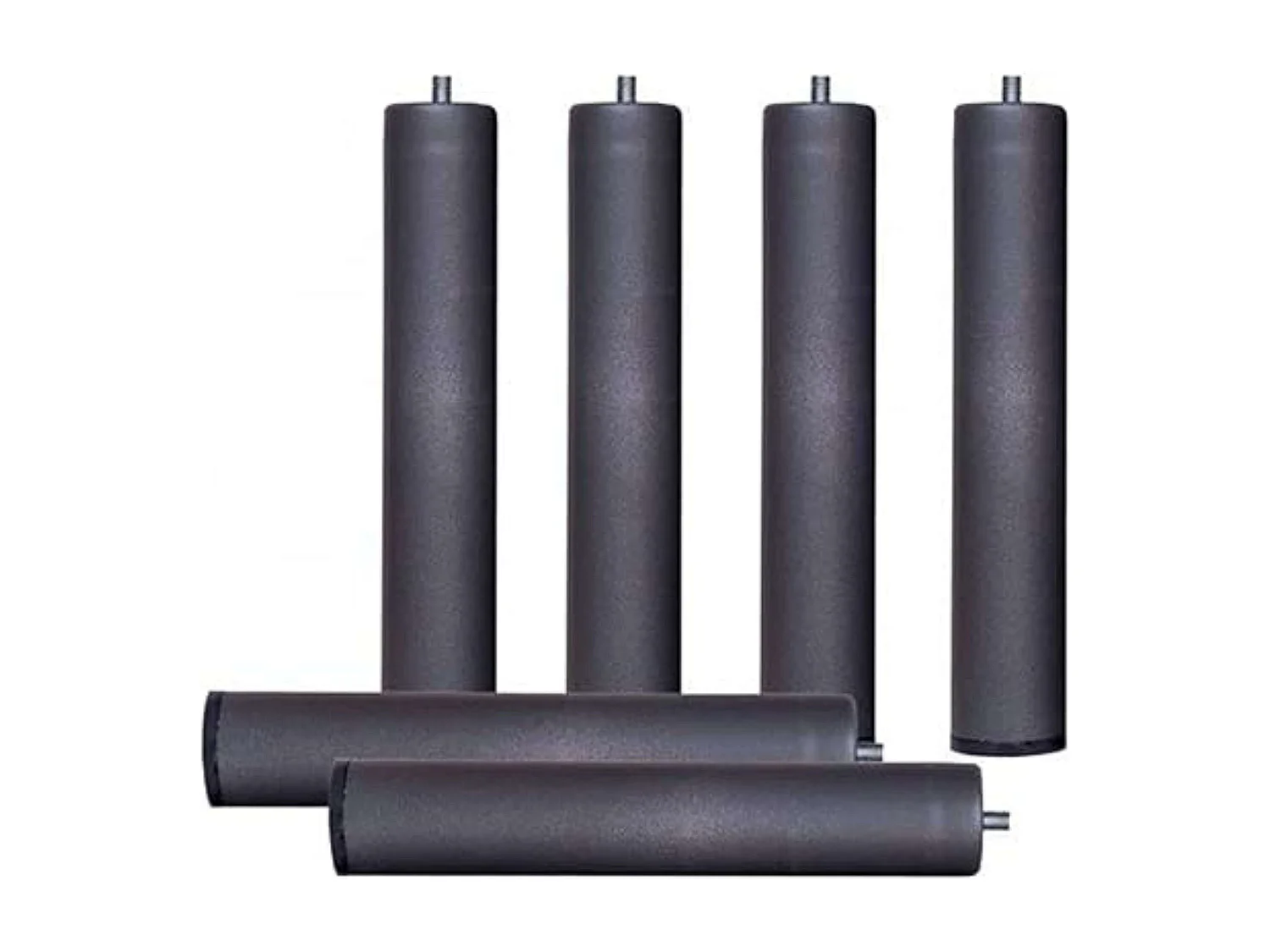 Pacote de 6 pernas de 35 cm para base de cama cilíndrica/base estofada, medidas de espessura de metal